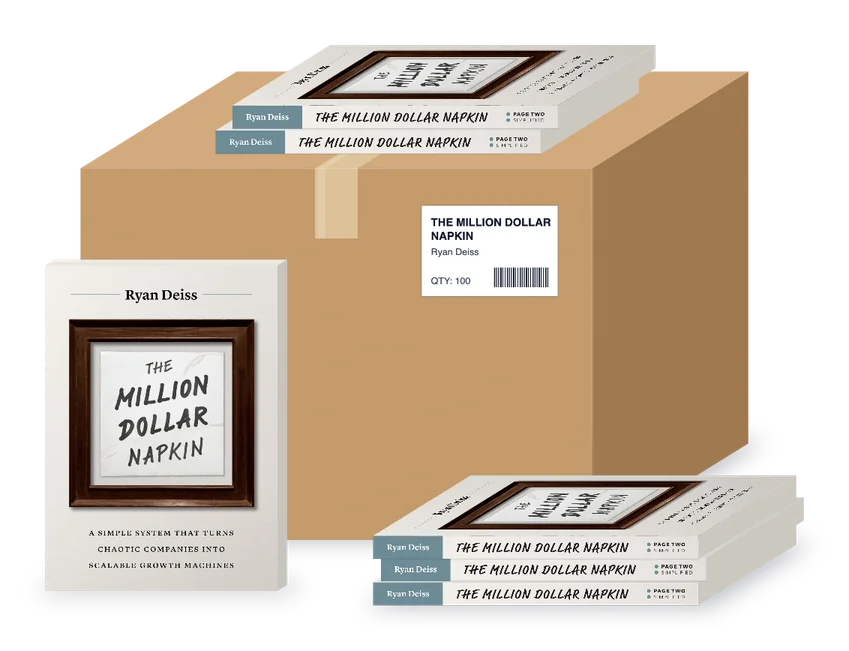 100 copies of The Million Dollar Napkin